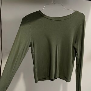 Green long sleeve.